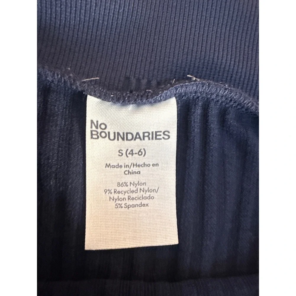 No Boundaries Girls Navy Blue Ribbed Dolphin Shorts Size‎ S 4-6 Athletic Retro